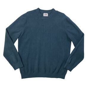 NN07 No Nationality Sweater Mens M Medium Storm Blue Microfiber Danny Pullover